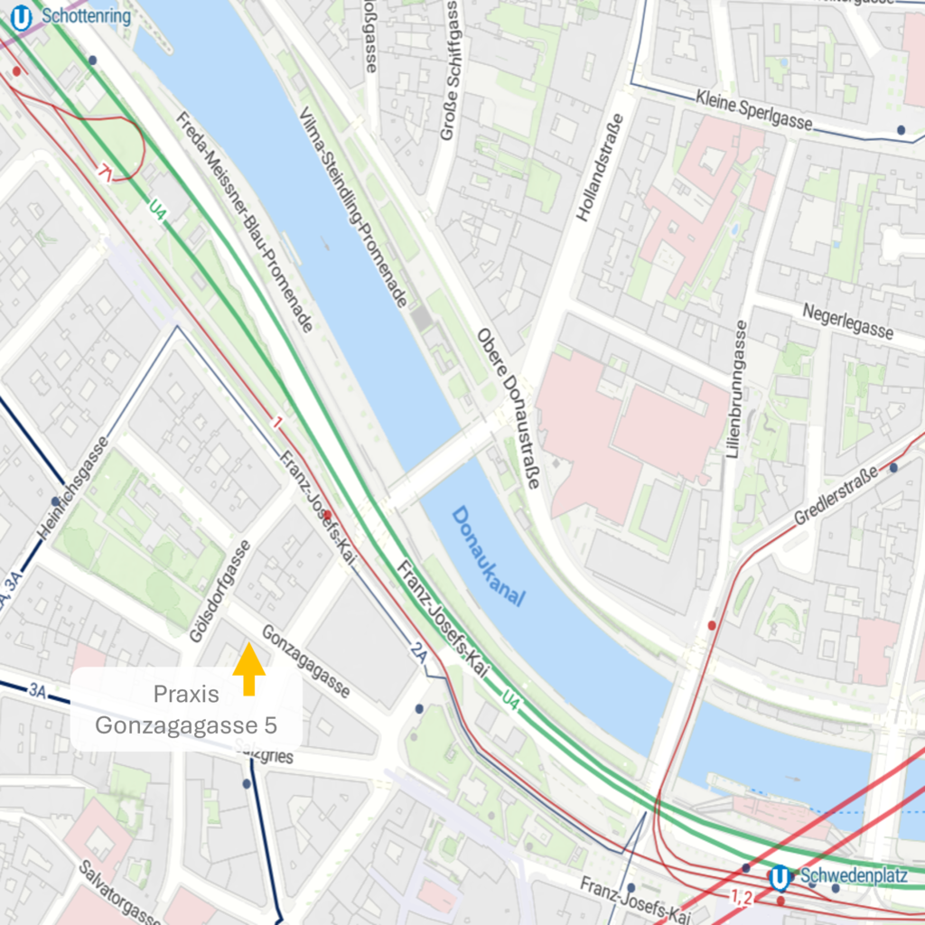 Kontakt. Praxisstandort auf einer Karte